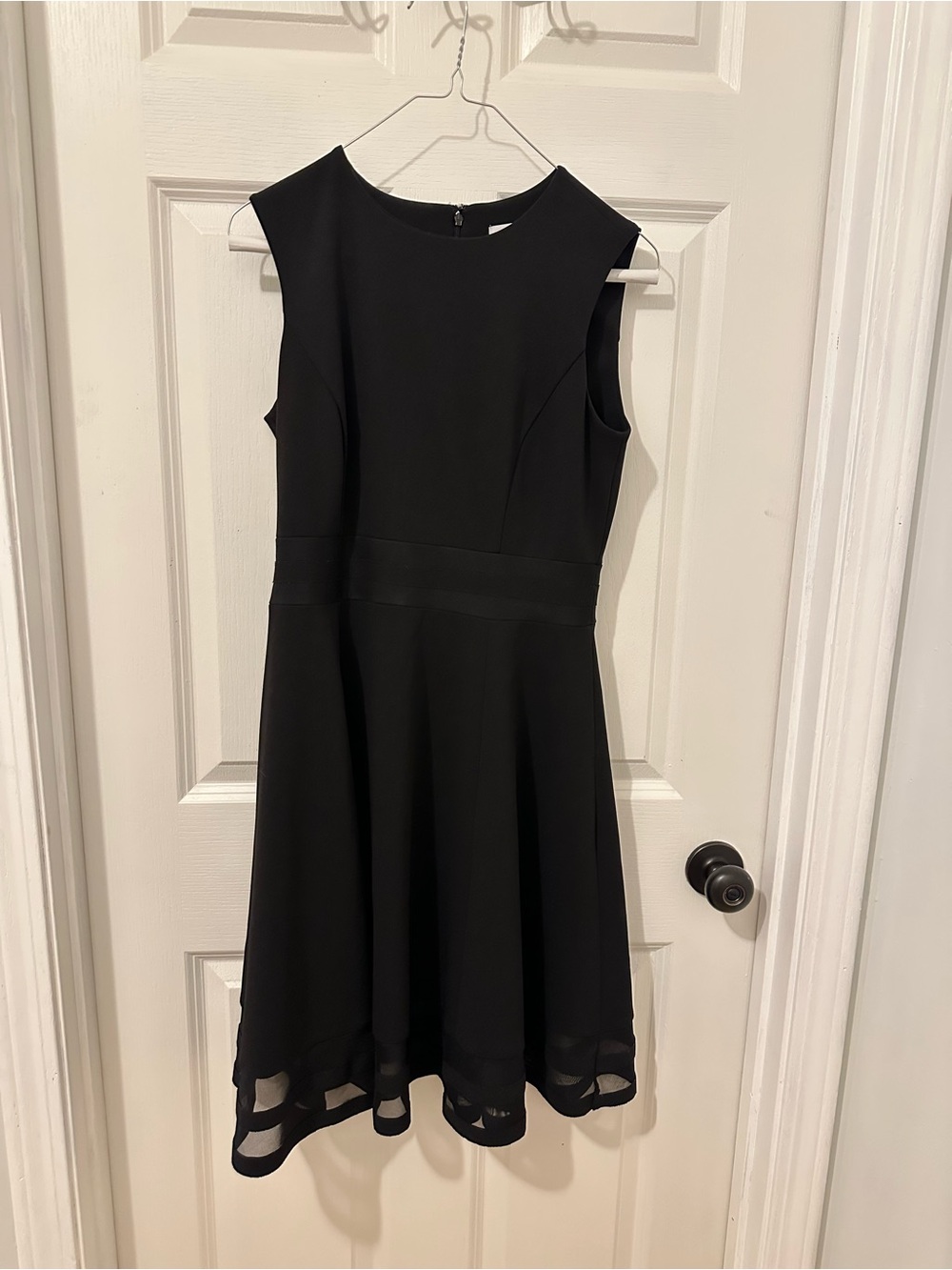 Calvin Klein Black Sleeveless Midi Fit-and-Flare Dress